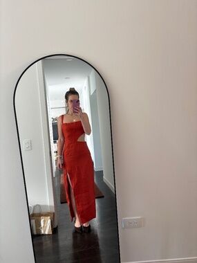 Reformation Linen Dress with cutout